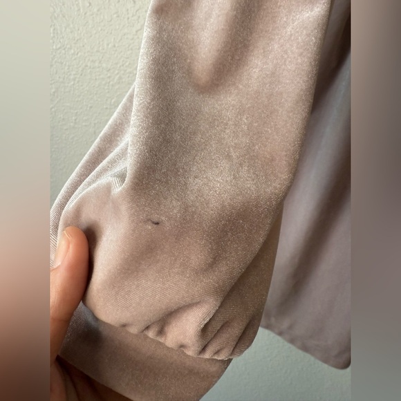 NWOT MADEWELL Velvelt Baloon Long Sleeve Blush Dress - Picture 7 of 8